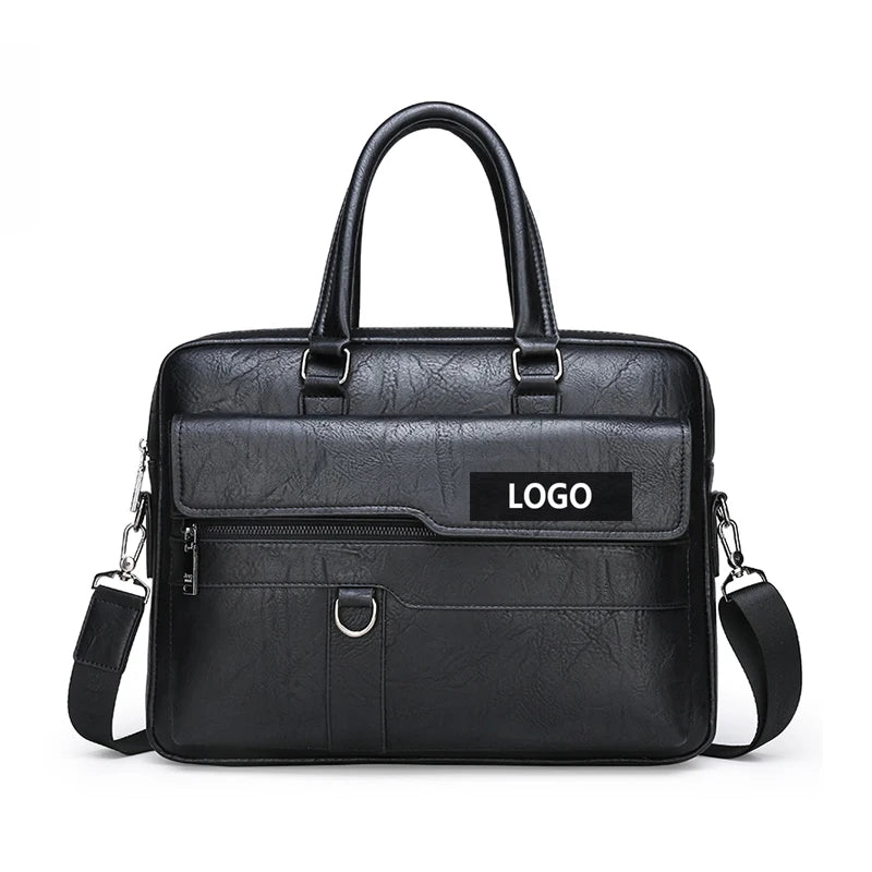 Business Man Handbag Fashion PU Leather Laptop Shoulder Bag