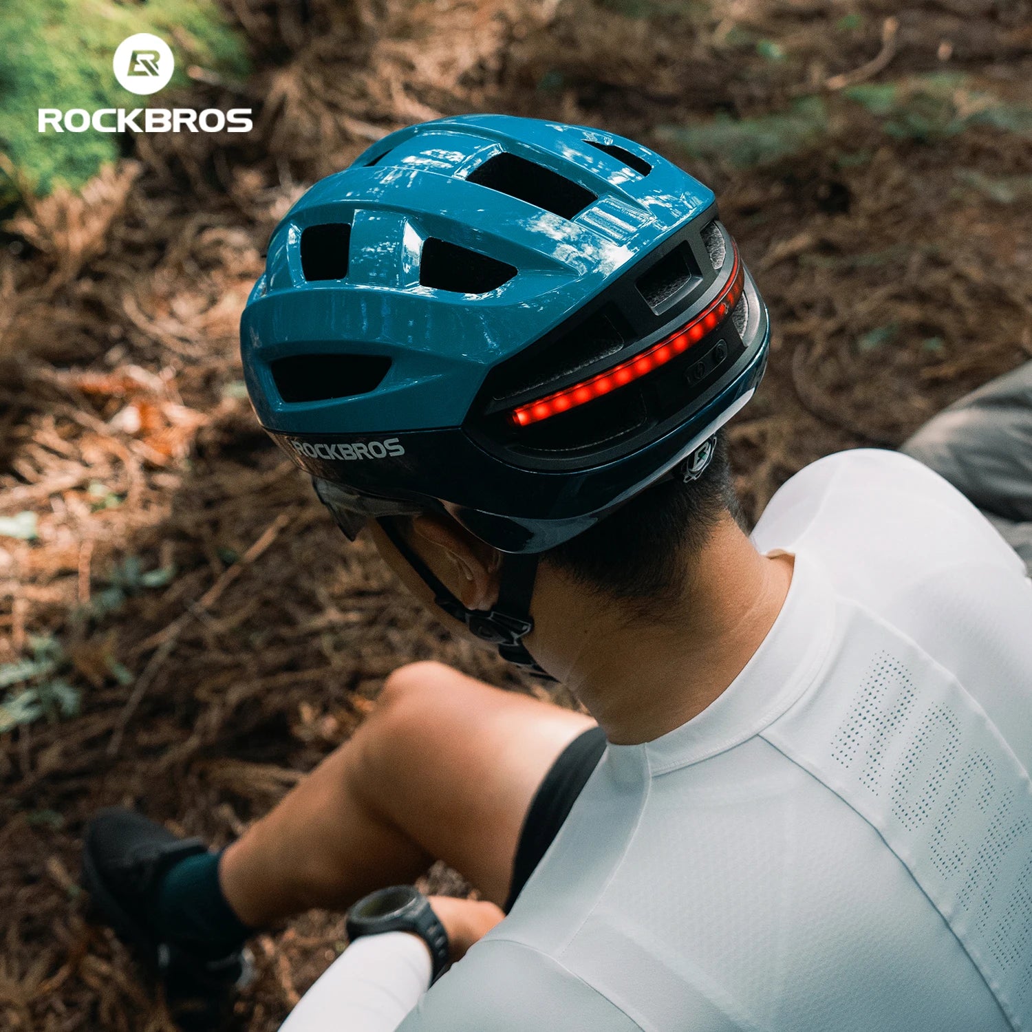 ROCKBROS Helmet with Lights & Remote Control