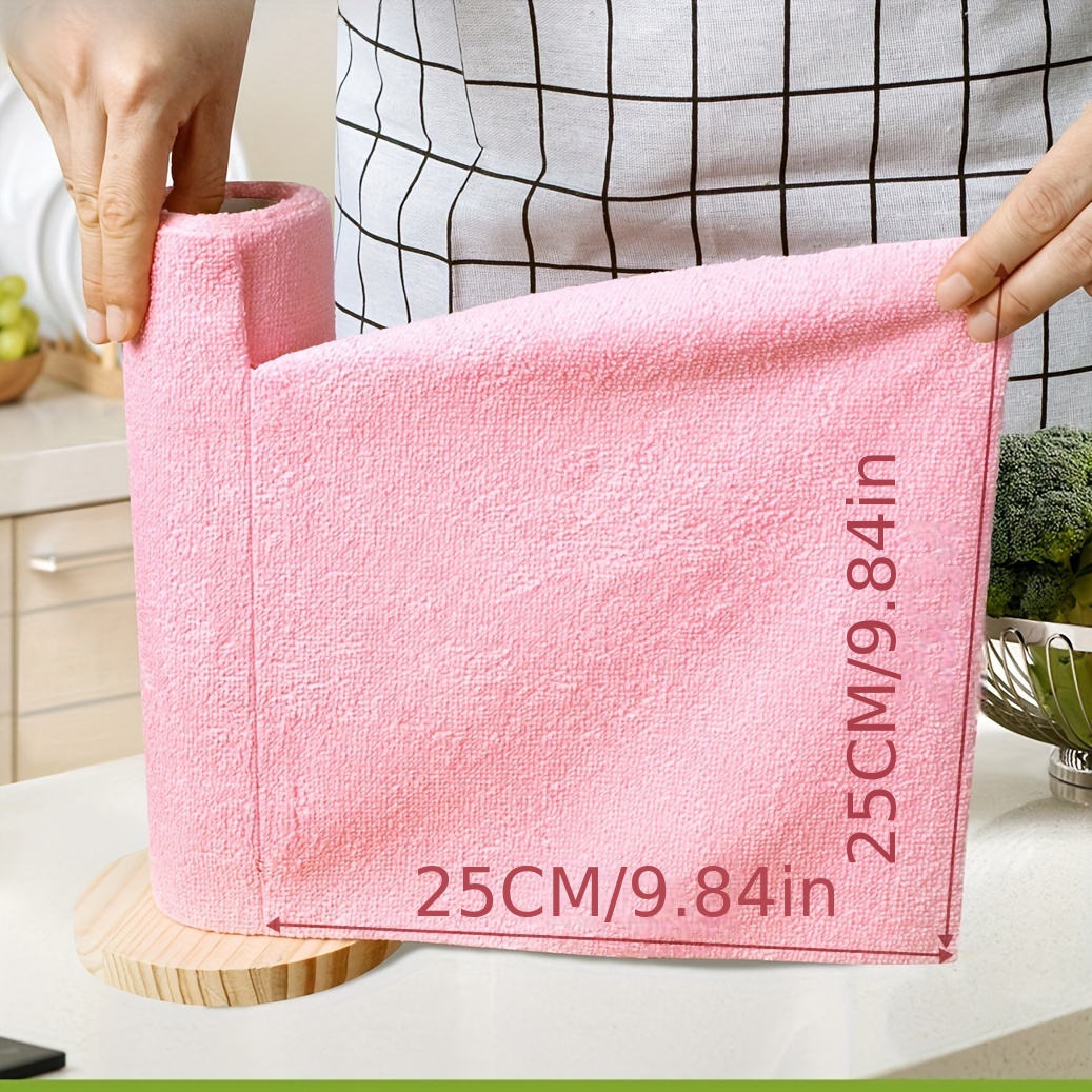 Washable Reusable Microfiber Towel Roll – 25×25cm Tear-Away Cleaning Cloth for Home & Car