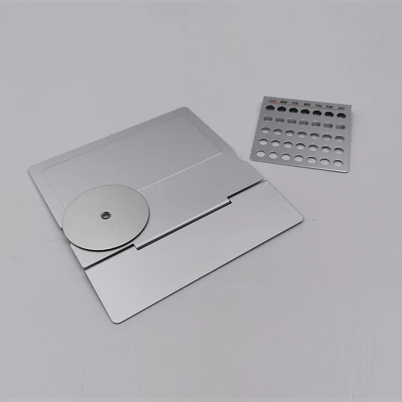 Mini Aluminium Perpetual Calendar for Tables Office Gifts Promotions Displays