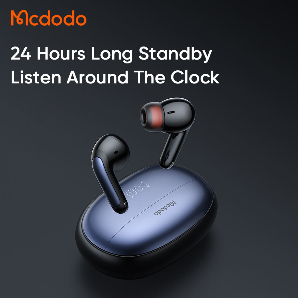 Mcdodo 330 ANC + ENC Wireless Earbuds – Waterproof IPX4 Sport In-Ear Headset with Digital Display & Long Battery Life