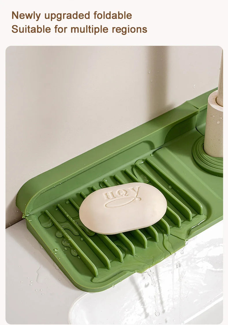 Kitchen Silicone Pad Splash - Proof Wave-patterned Pad Faucet