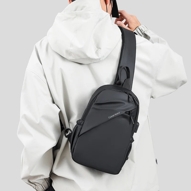 Chest Outdoor Waterproof Polyester Zipper Luxury Men Shoulder Fashion