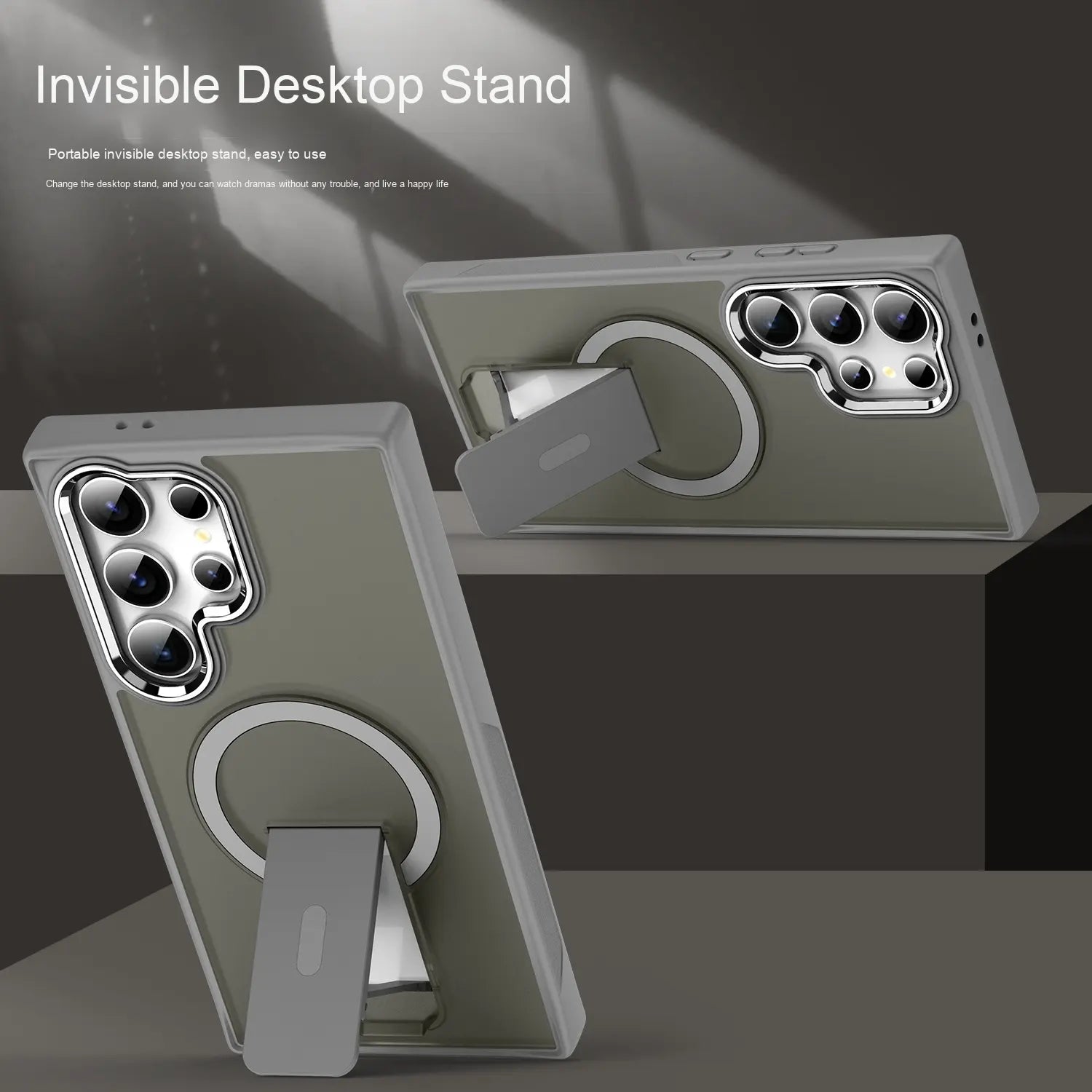 Magnetic Shockproof Matte Skin-Feel Case with Kickstand for Samsung S25 / S24 / S23/s22Ultra