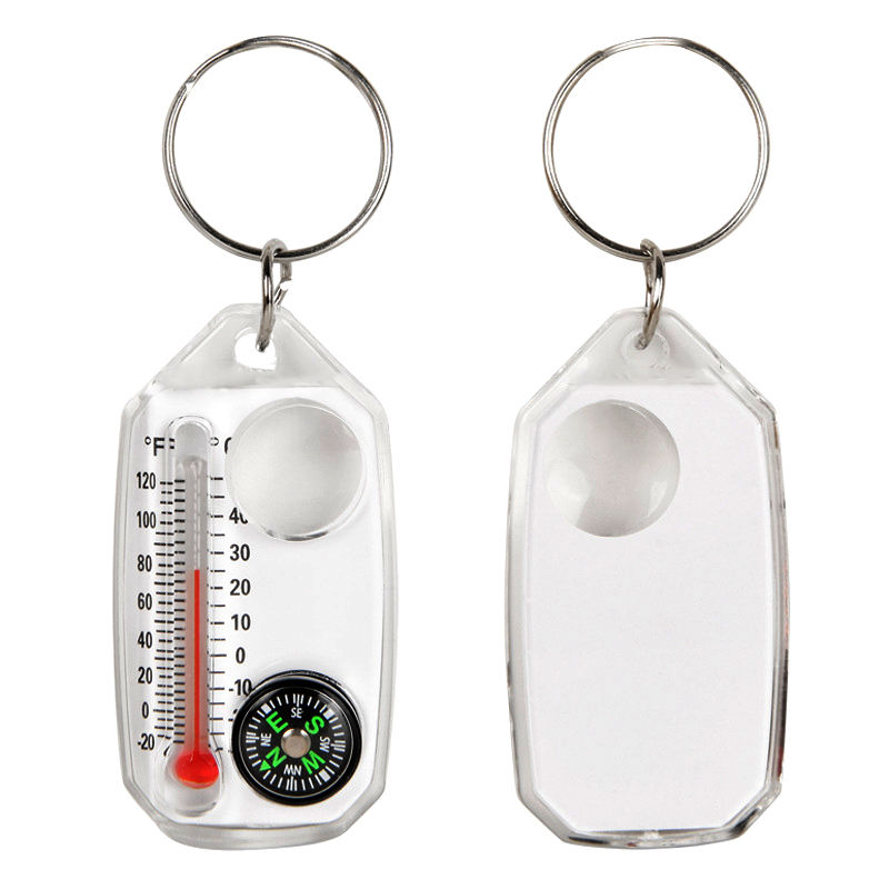 TrailKey 3-in-1 Compass Keychain – Waterproof Mini Pocket Outdoor Navigator