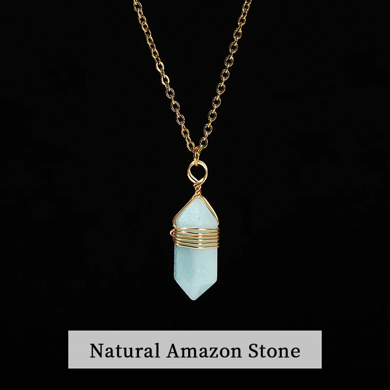 JD GEMS Hexagonal Crystal Necklace
