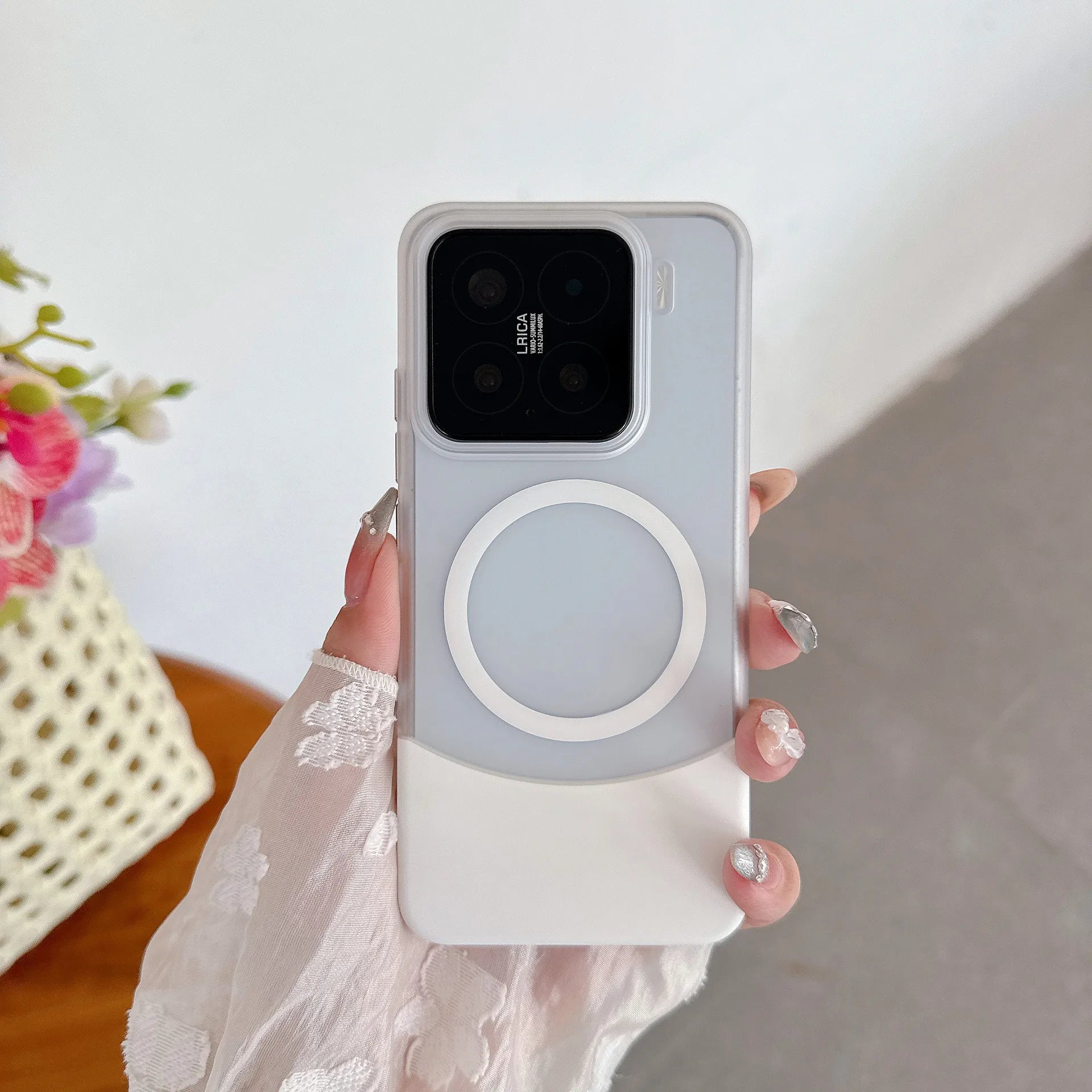 Two-in-One PC Hard Case Matte Ins Style Creative Hard Case with TPU Compatible Xiaomi Magnetic Phone