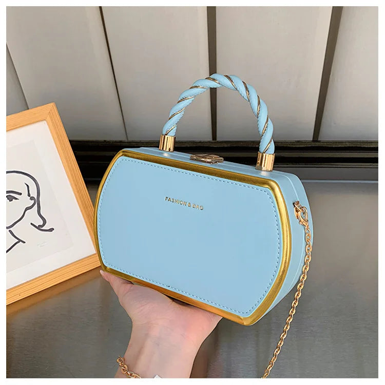New Fashionable Women's One Shoulder PU Leather Handbag High