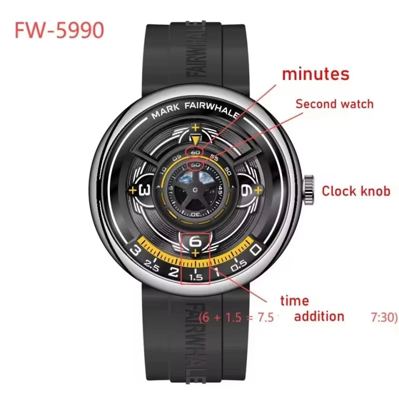 Mark Fairwhale FW-5990 Luxury Men's Quartz Watch
