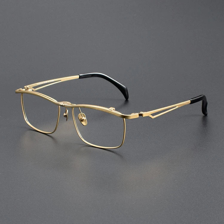 180° Flip-Up Titanium Eyeglass Frame for Reading