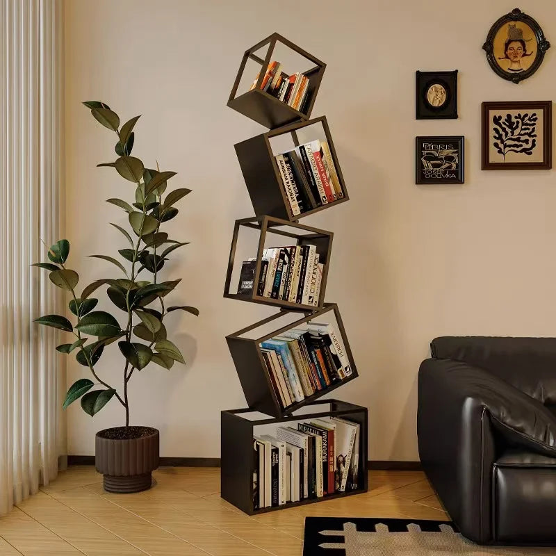 Nordic Creative Multi-Layer Bookshelf Metal Display Rack for Home