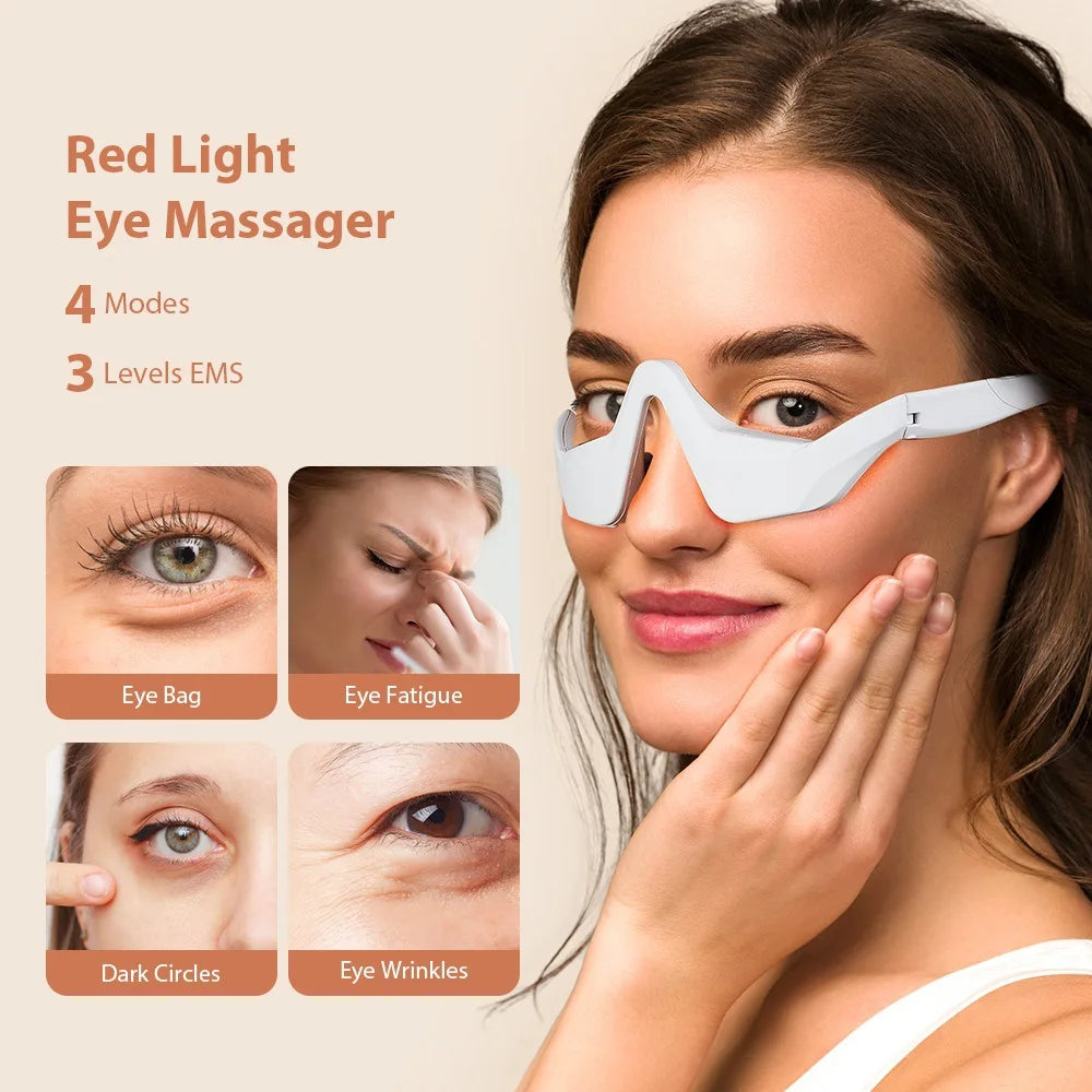 EMS Microcurrent Infrared Heated Eye Massager Vibration Lift Skin