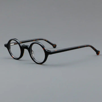 Vintage Wooden Round Acetate Eyeglasses