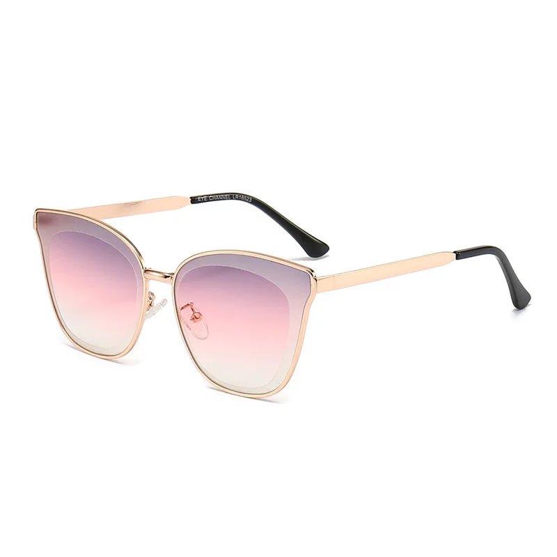 Gradient Cat Eye Butterfly Sunglasses - UV400 Protection