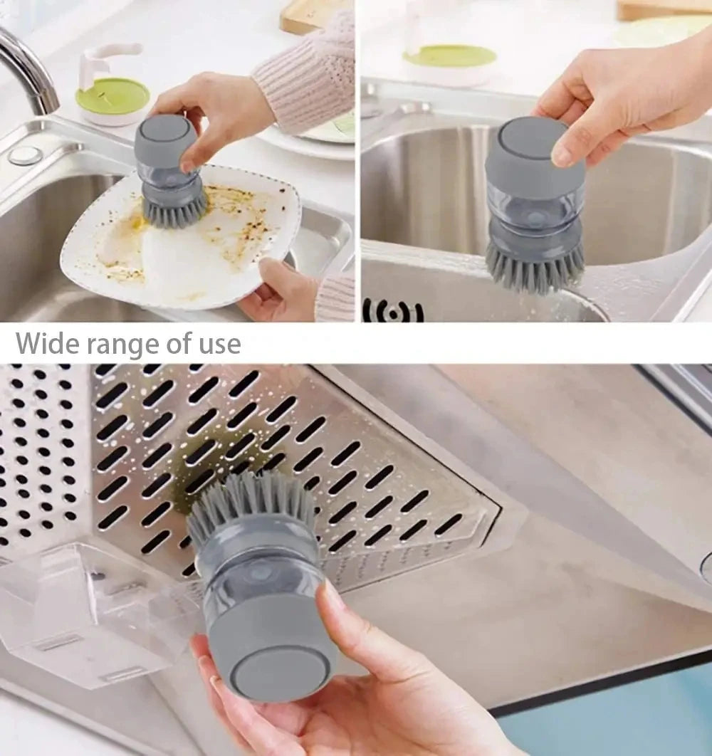 Kitchen Gadgets Dish Brush with Soap Dispenser Home Decor Products