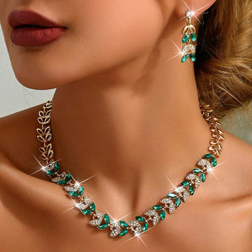 Luxury Korean Chain Set: Earrings & Necklace