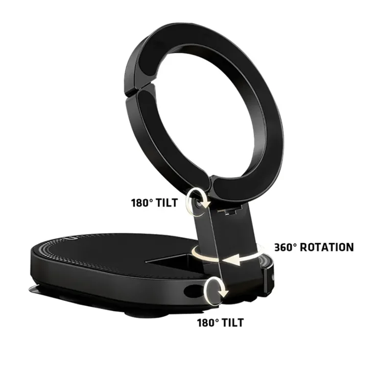Suction Cup Magnetic Phone Holder Climbing Buckle Folding Rotating