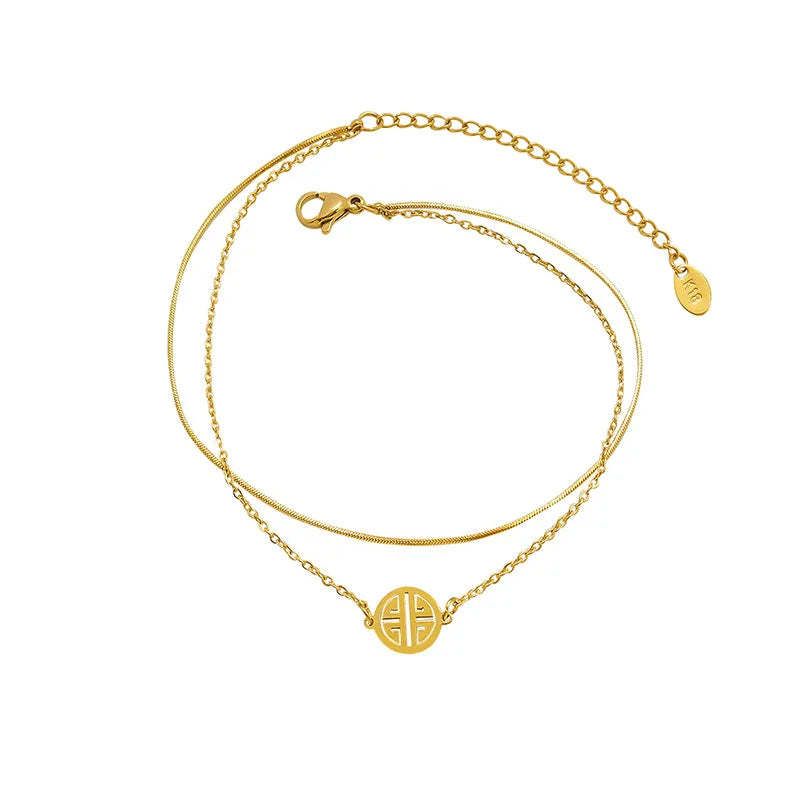 Titanium Steel Anklet - Waterproof & Stylish