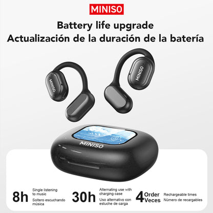 Miniso X30 Touch Screen Bluetooth Headset with Translation Feature, Digital Display & Noise Reduction