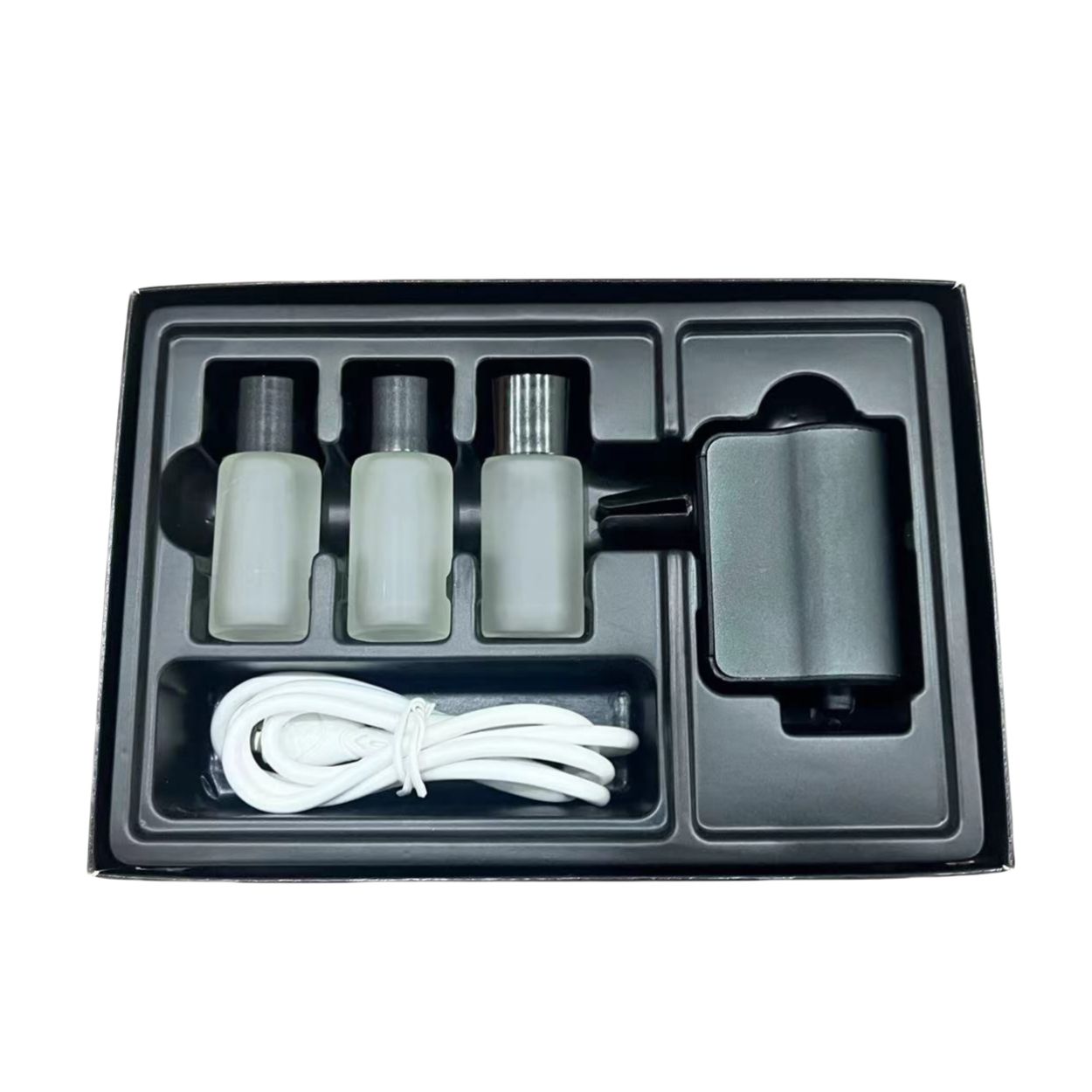 Mini Luxury Car Perfume Diffuser – Metal Vent Clip Air Freshener with Ambient LED Lighting & Essential Oils