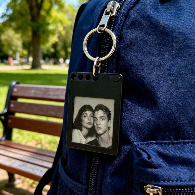 PhotoTag Smart E-Ink Finder – Waterproof Wireless Charging Anti-Loss Keychain Tracker