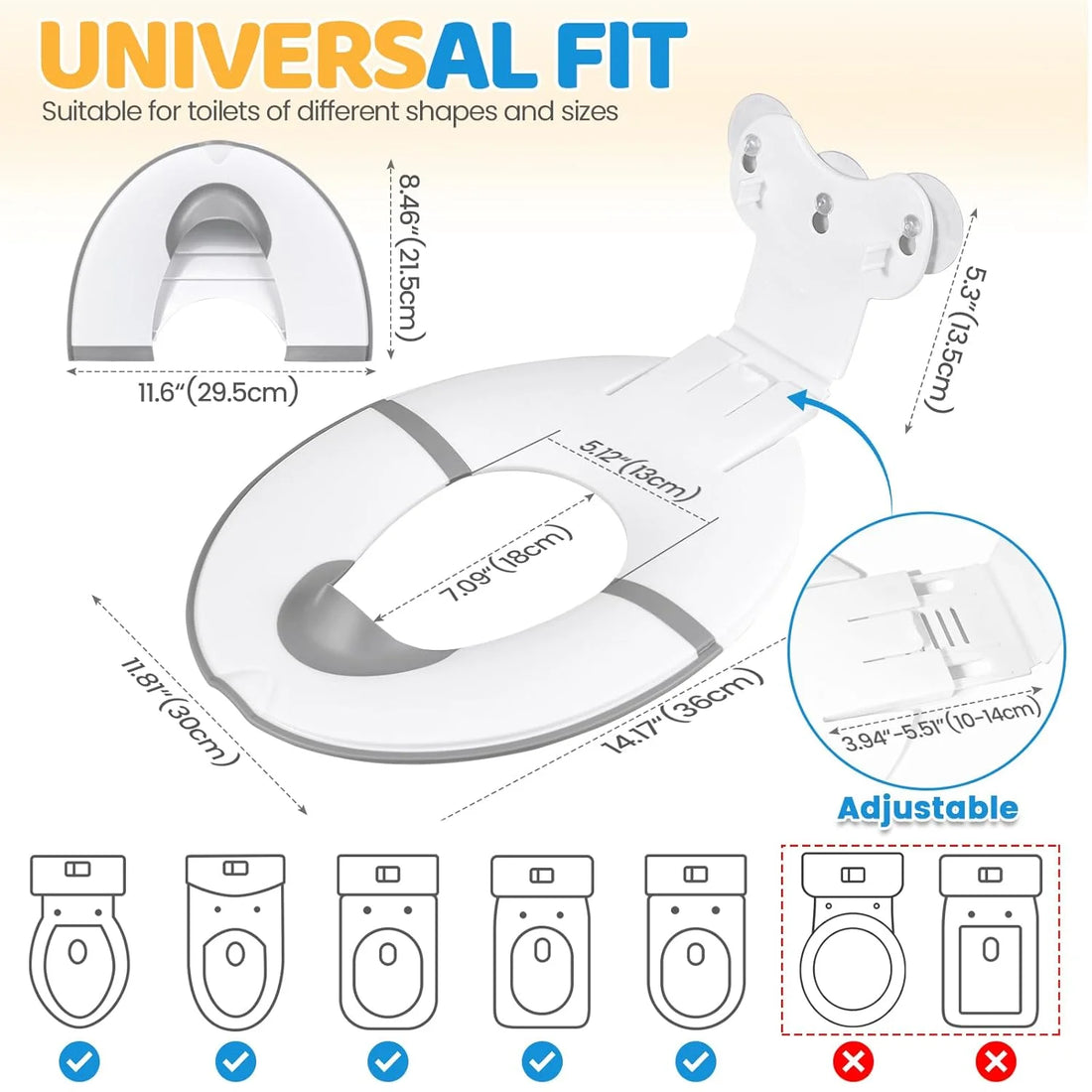 Innovative Foldable Potty Training Seat for Travel Use Non-Slip
