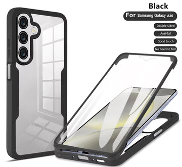 360° Full Protection Front & Back Phone Case for Samsung – Shockproof Transparent Cover