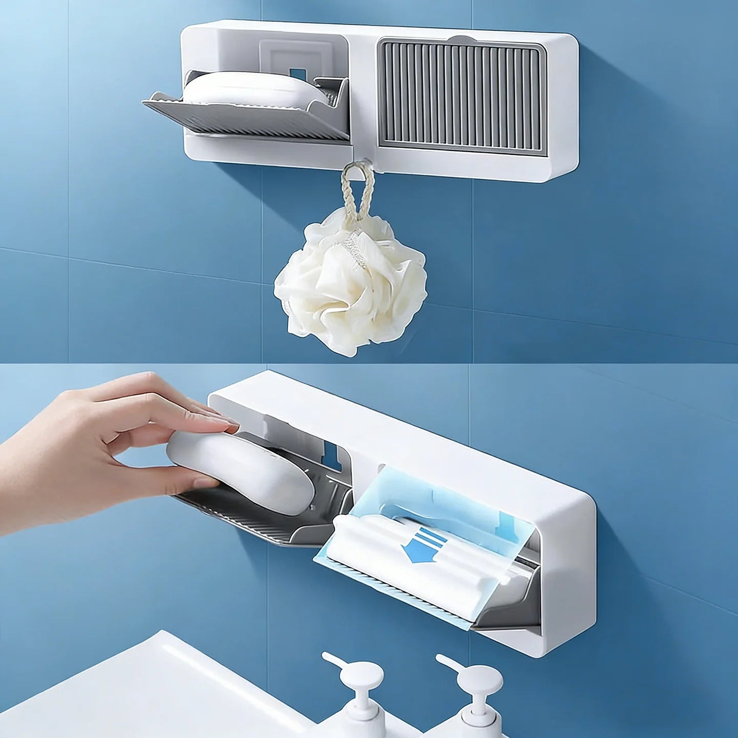 Self-Draining Wall Mounted Soap Holder