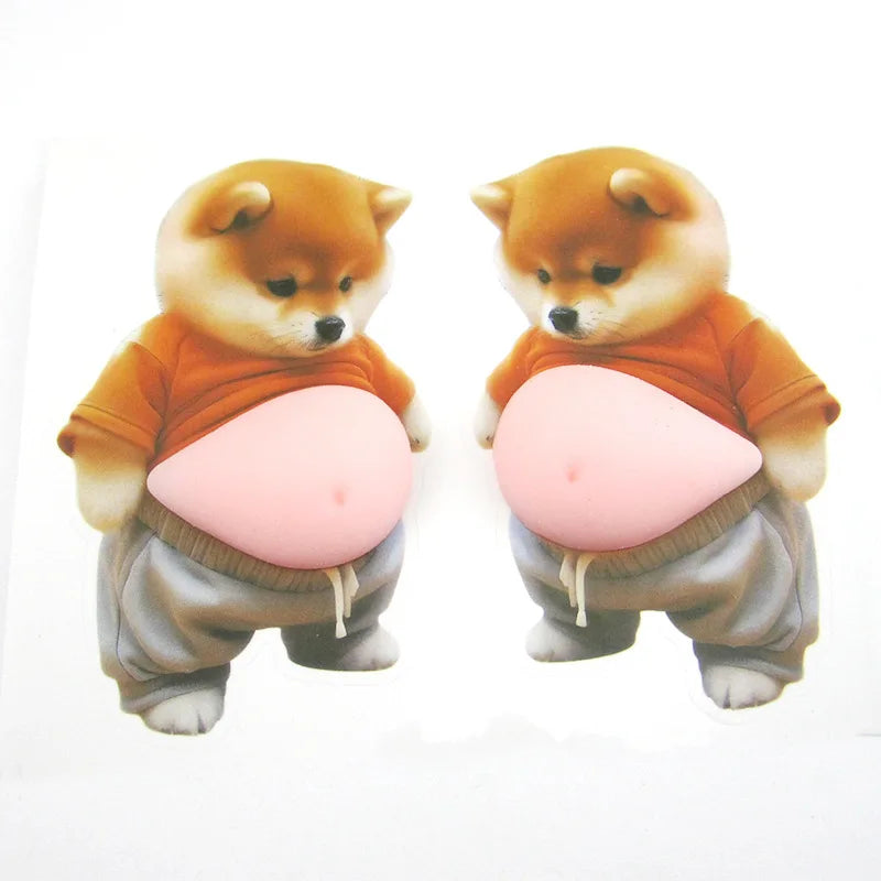 Cute Puppy Big Belly Squeeze Toy Creative Decompression Toy Anti