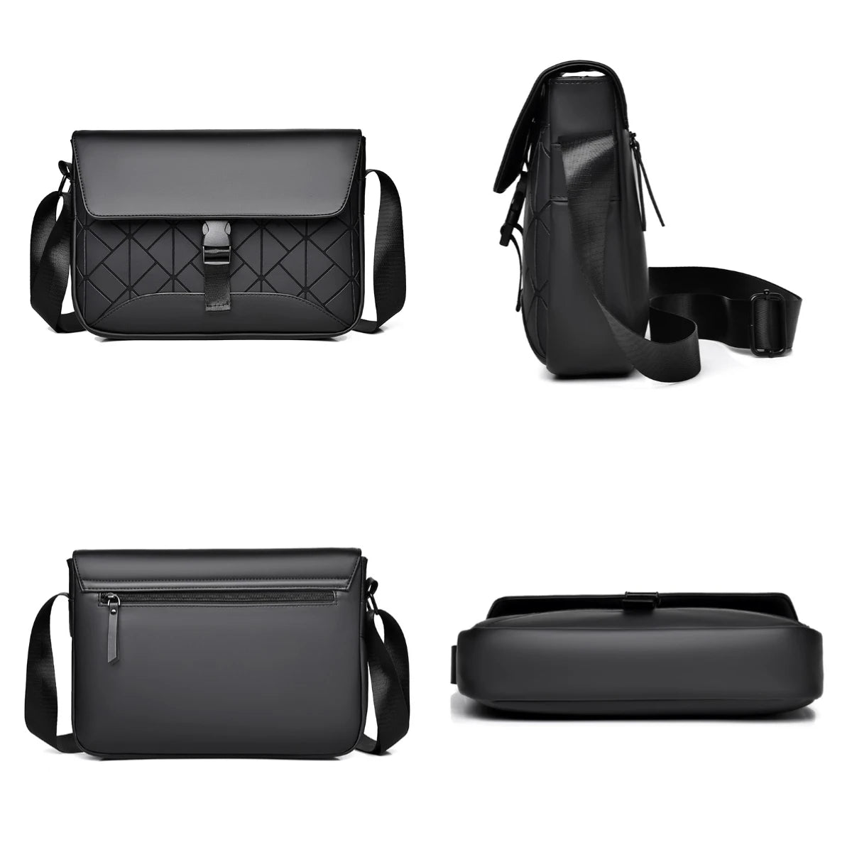 Unisex New PU Leather Crossbody Bag with Fashionable Design,
