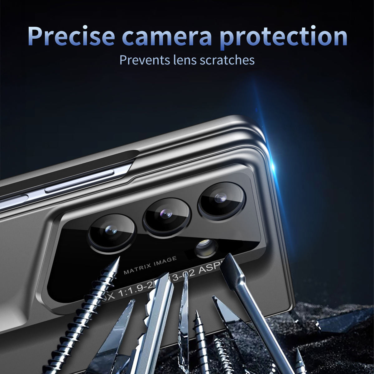 Hinge Pen Slot Armor Case for Samsung Z Fold – 360° Shockproof Cover with Tempered Glass Full Screen Protector