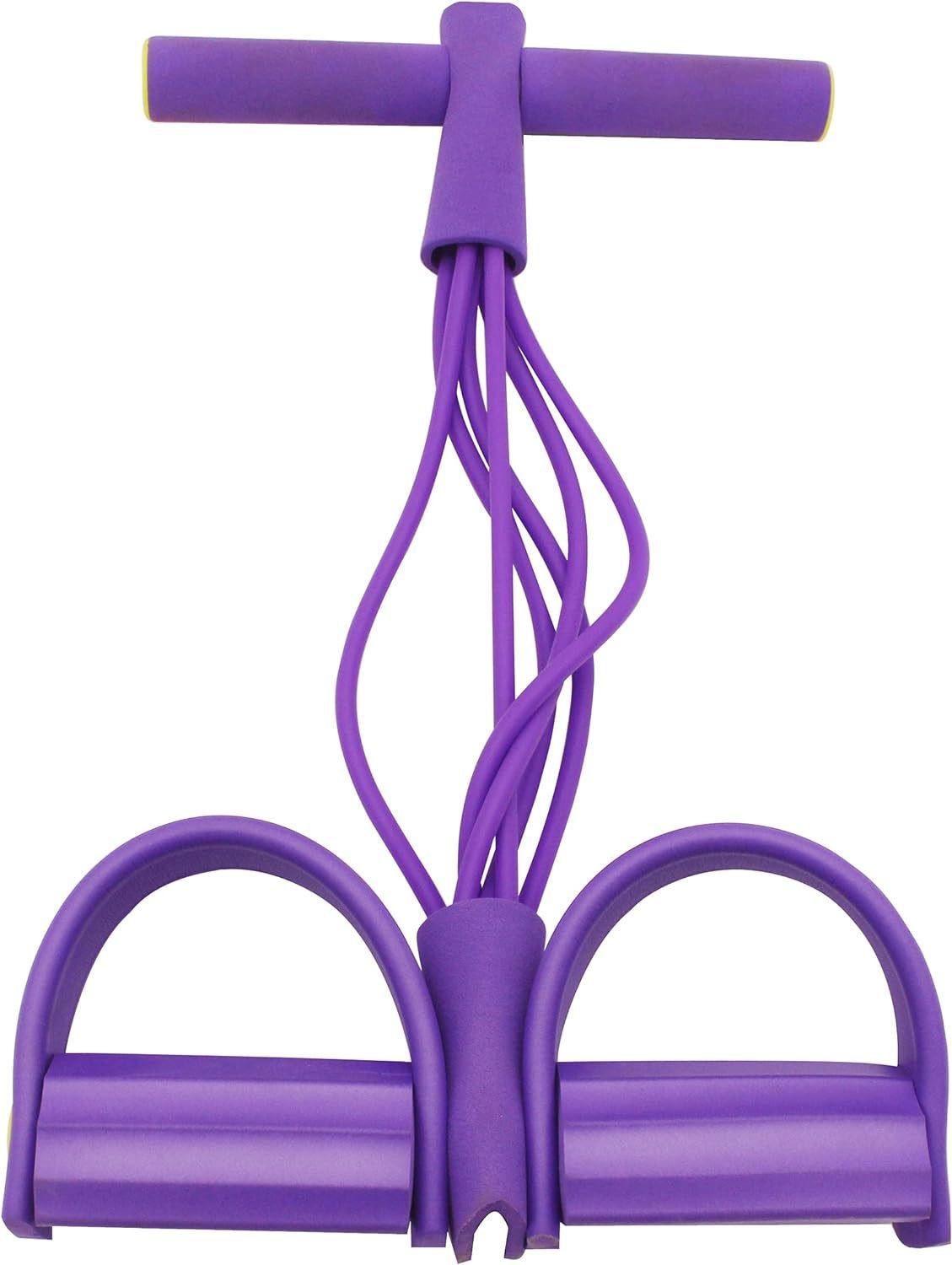 High Quality 6-Tube Foot Pedal Resistance Band Sit-Up Pull Rope Fitness Training Equipment