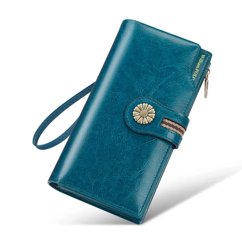 Tri-fold PU Leather Ladies Wallet Large Capacity