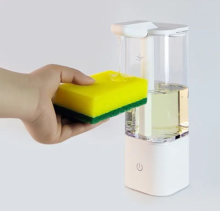 Touchless Rechargeable Soap Dispenser 550ml – Automatic Pump for Dish Soap, Body Wash & Shampoo