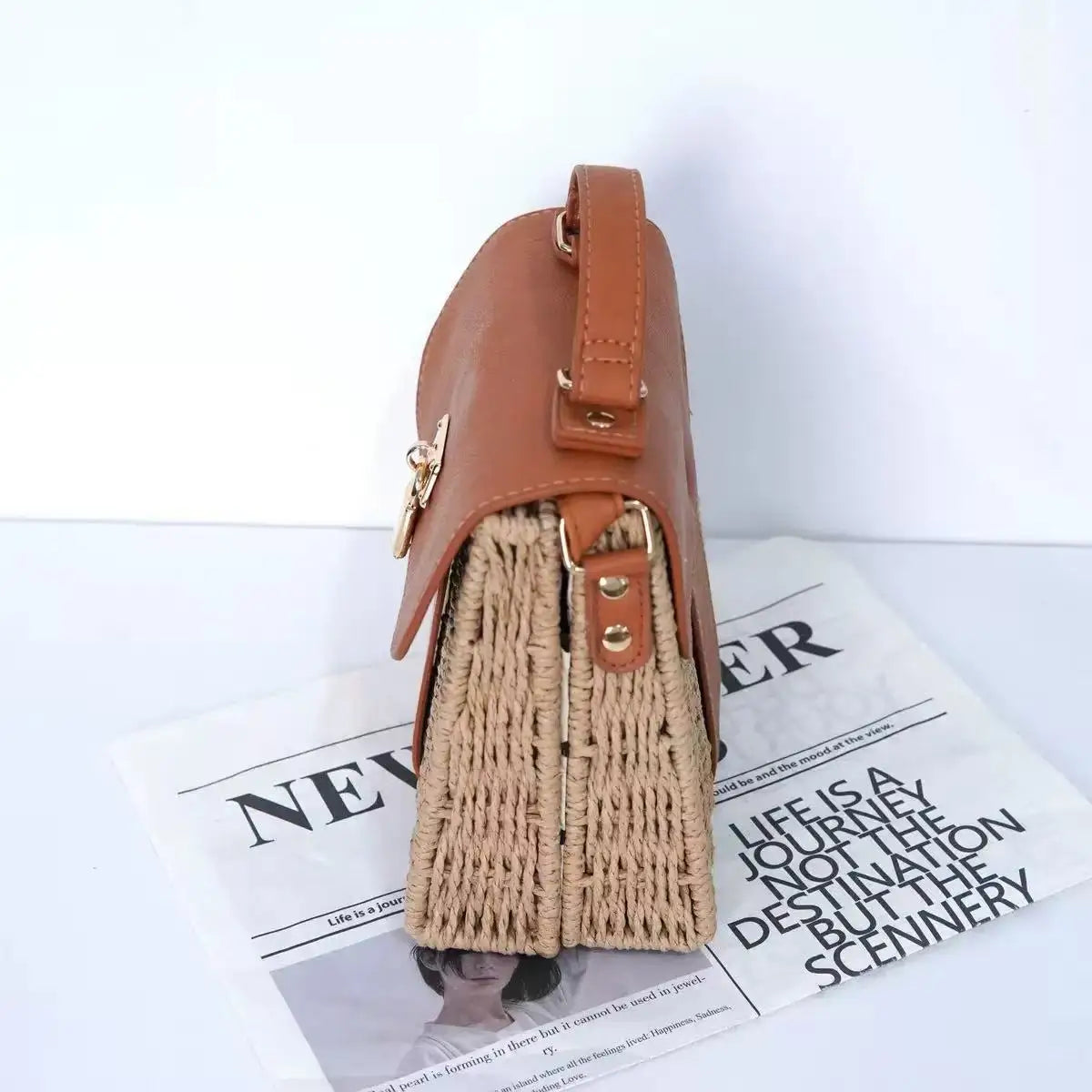 Design Fashionable Ladie's Crossbody Bag Straw Handbags for Women