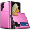 Samsung Galaxy Slide Wallet Case with Card Slot & TPU Armor Cover