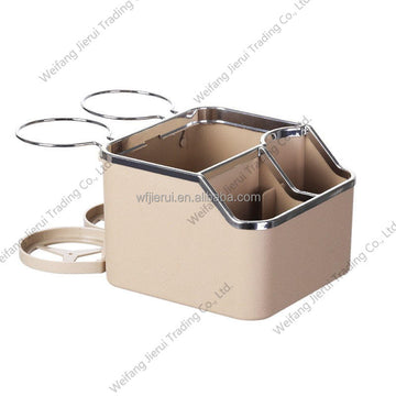 Multifunctional Universal Car Storage Box with Armrest, Tissue Box, and Cup Holder for Center Console Organization