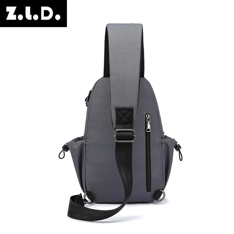 Men's Vintage Waterproof Durable Polyester Chest Crossbody Bag