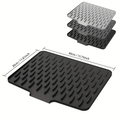 Multifunctional Silicone Dish Drying Mat with Built-In Drain Lip – Portable & Durable Kitchen Pad