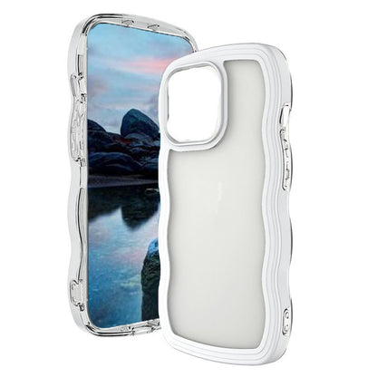 Side Large Wave Design TPU + PC Case for iPhone – Stylish Shockproof Phone Cover