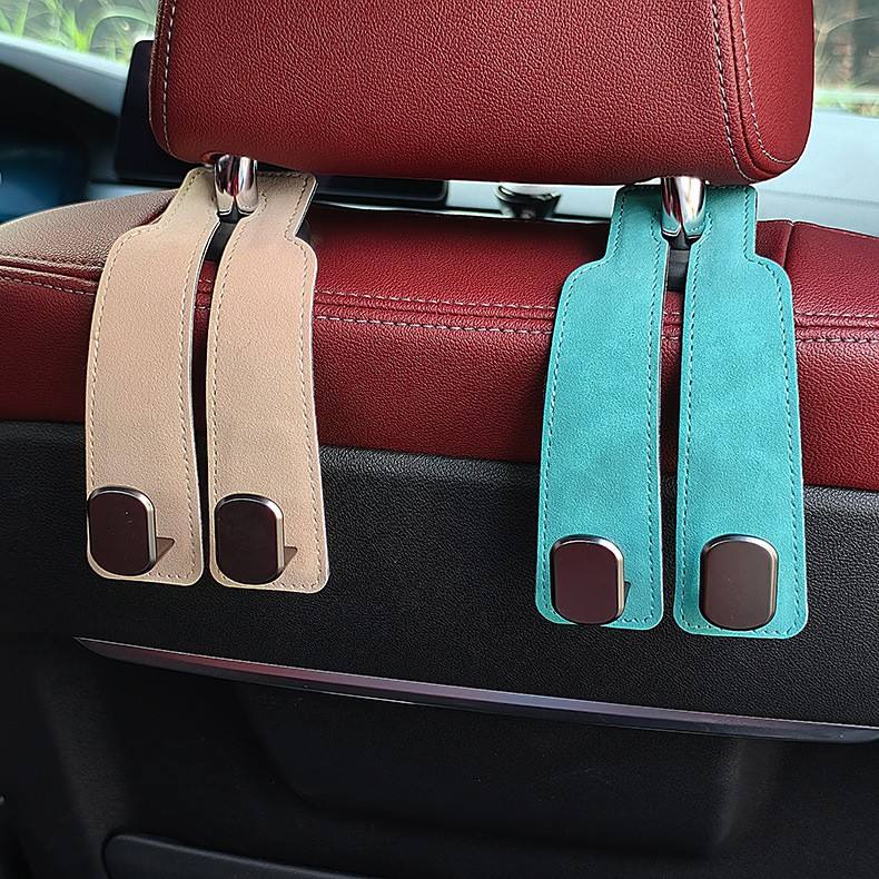 Car Seat Back Double Headrest Hook – Universal Car Organizer Hanger for Bags, Groceries & Accessories