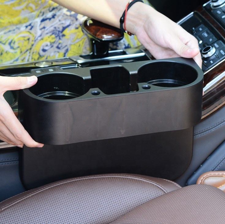Universal Car Seat Gap Filler Cup Holder Drink Bottle & Phone Organizer Stand