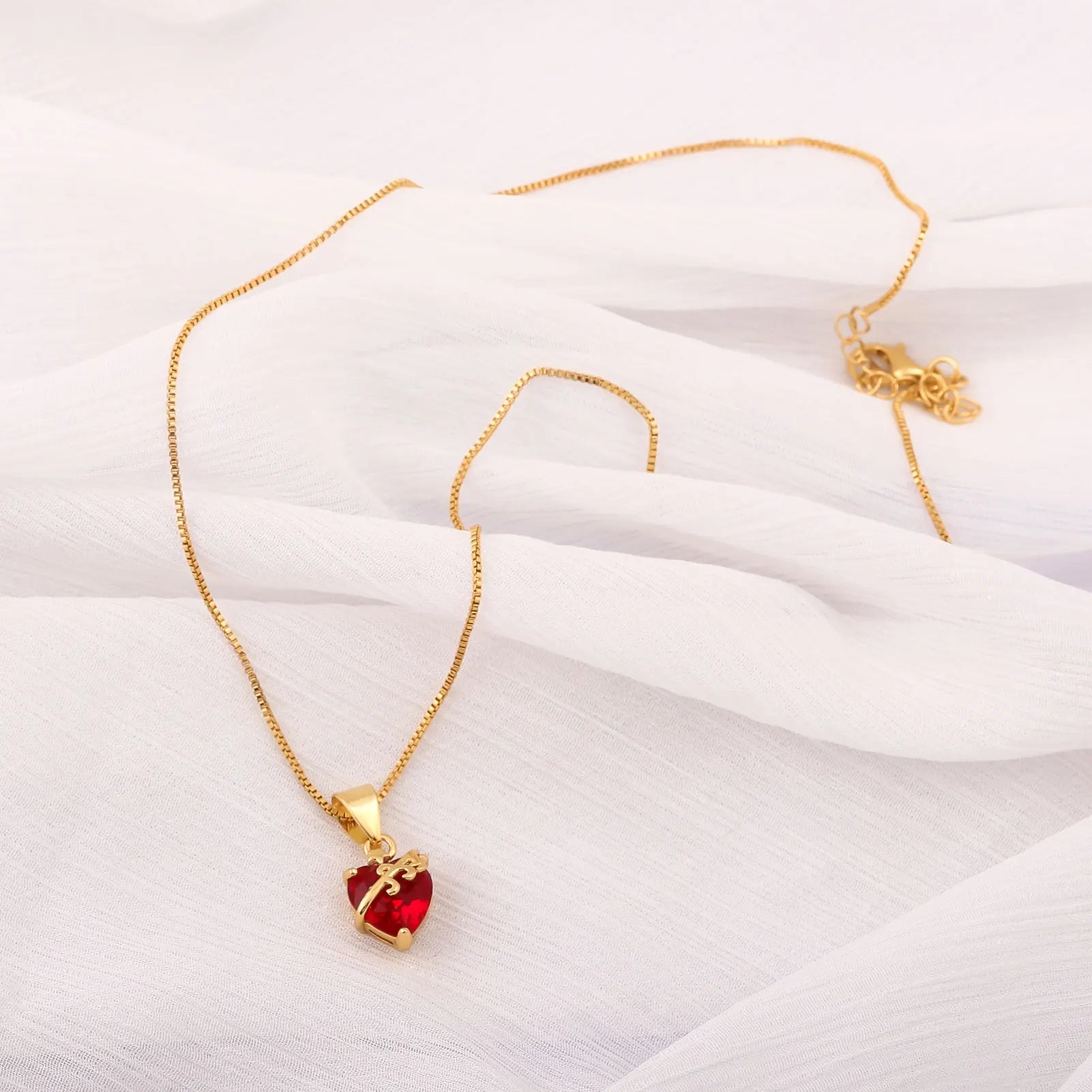Elegant Zircon Heart Bow Necklace for Women