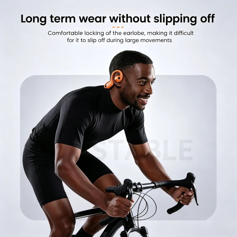 E12 Smart Open-Ear Headphones with 8MP Camera