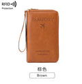 RFID PU Leather Passport Wallet