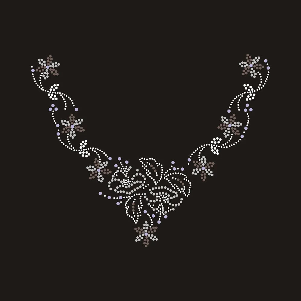 Customizable Bling Necklace with Rhinestone Motif
