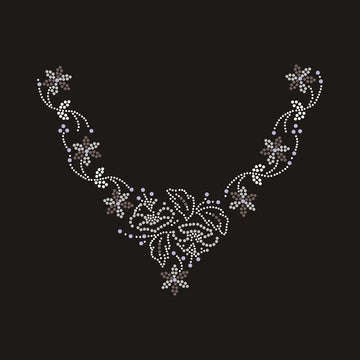 Customizable Bling Necklace with Rhinestone Motif
