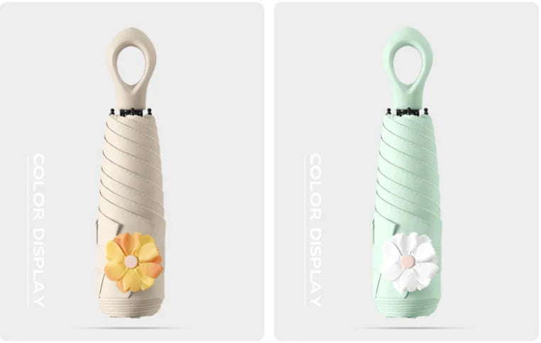 Modern Style 5-Fold Flower Umbrella Manual Compact Design