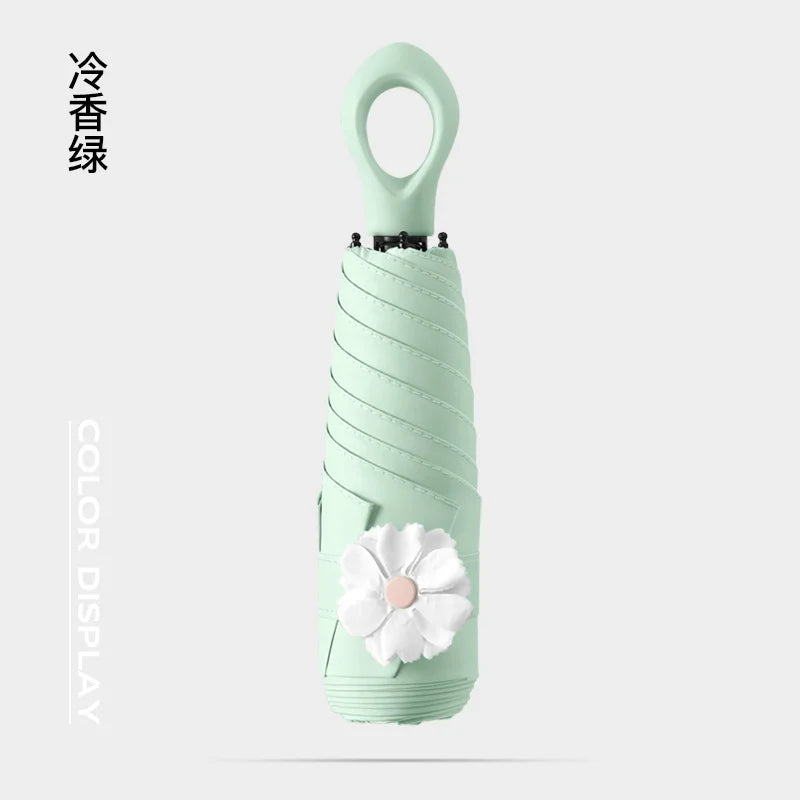 Modern Style 5-Fold Flower Umbrella Manual Compact Design