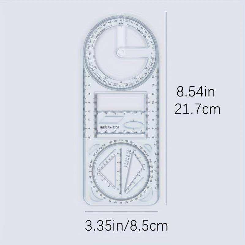 Bview Art Student Plastic Ruler – Square & Geometric Figure Rulers